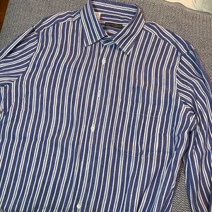 Corneliani Mens Shirt Sz 16.5 / 100% Linen